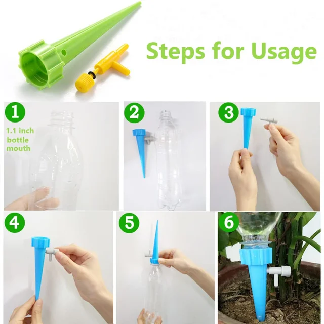 5/1Pcs Auto Drip Öntözési Öntözőrendszer Csepegtető Spike Készletek Kerti Otthoni Növényi Virág Automatikus Öntözőcseppő Készülék - Image 5