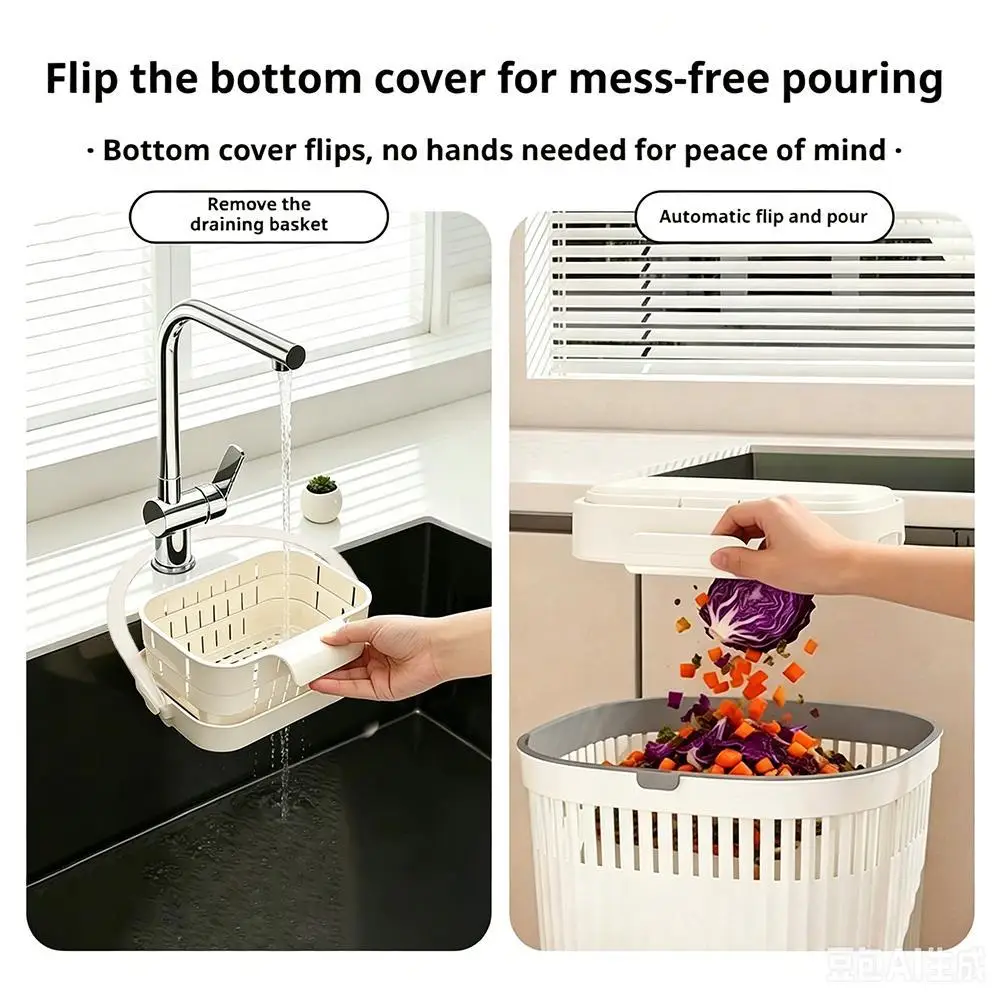 Multifunctional Kitchen Sink Drain Basket & Quick Drainage Tool Organizer