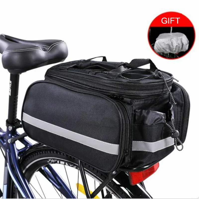 borsa portabiciclette borsa portapacchi posteriore borsa per bagagliaio bici borsa per bagagli sedile posteriore borsa per bicicletta da ciclismo a doppio lato viaggio durevole - immagine 5