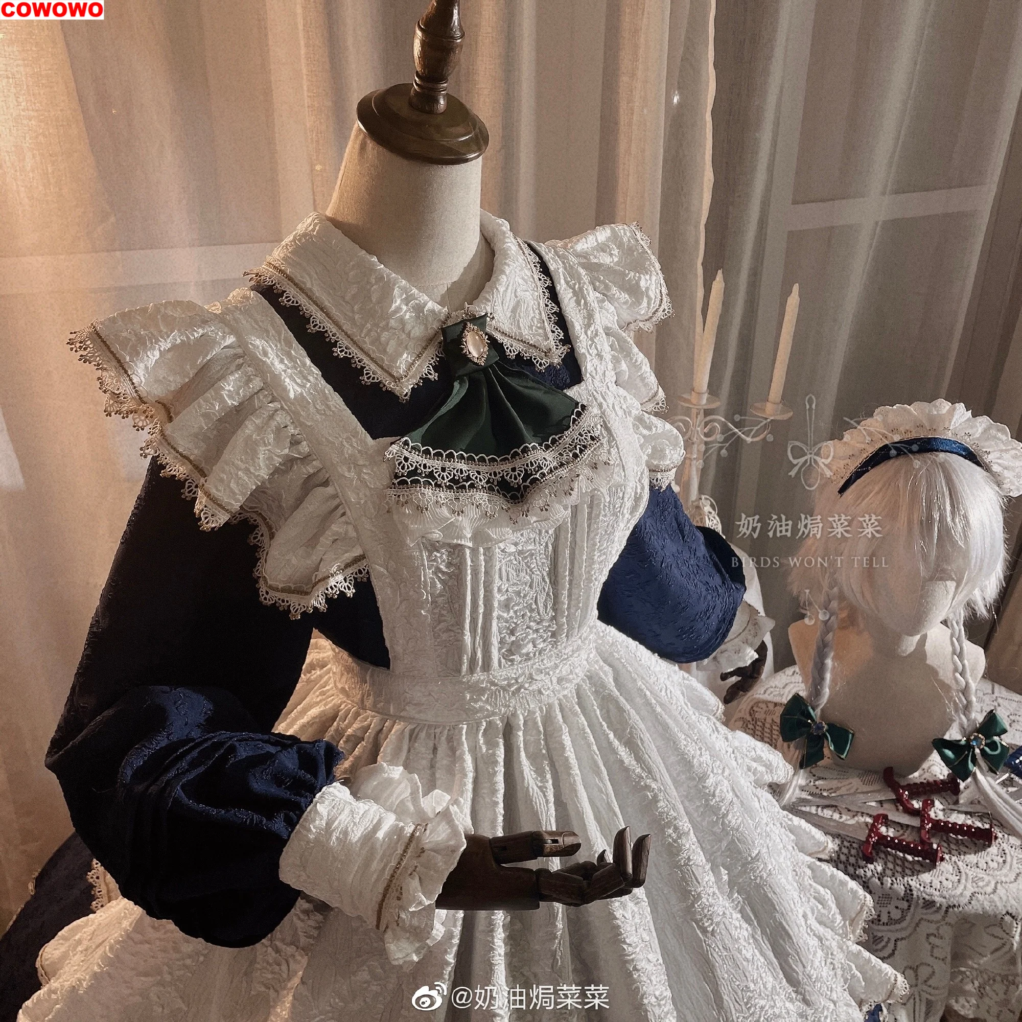 

COWOWO Touhou Project Izayoi Sakuya косплей костюм косплей игры искусственная Униформа Hallowen ролевая одежда платье
