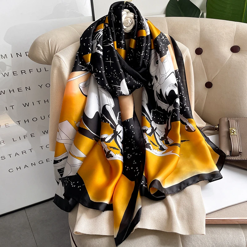 Grave Especial perspectiva Bufandas de seda para mujer, bufandas de marca de lujo de diseñador, a la  moda, para primavera y otoño, de playa, 90x2022 cm, gran oferta, 180| | -  AliExpress