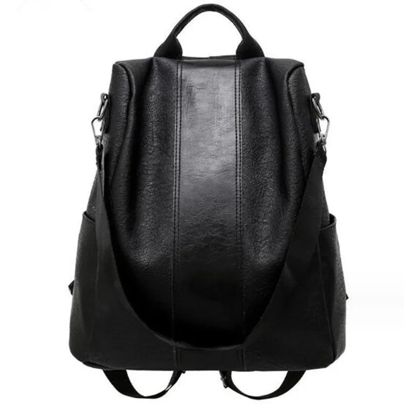 Anti-theft Vintage Leather Backpack Women Shoulder Bag Ladies High Capacity Travel Backpack School Bags for Girls Mochila Mujer 5