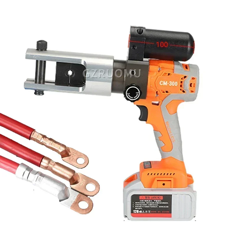 Wire Crimping Tools CM300 Rechargeable Hydraulic Pliers Electric Hydraulic Crimping Tool Portable 12T 380NM 16-300mm&sup2;