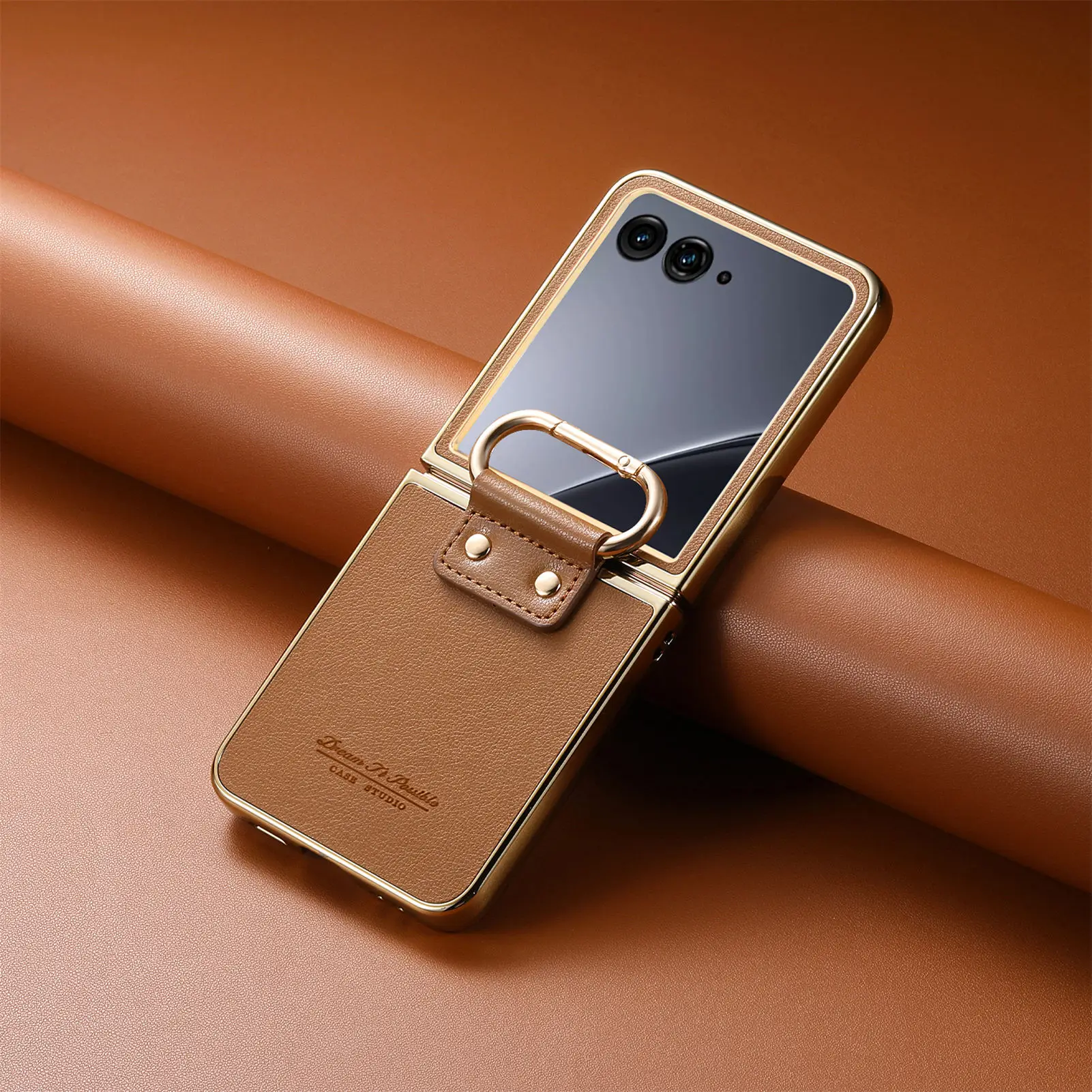 Portale Ring Holder Leather Phone Bag Case