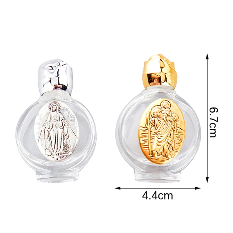 1 Pc 15ml Highquality Empty Holy Water Jesus Bottle Religious Cross Bottle Christian Baptism Supplies