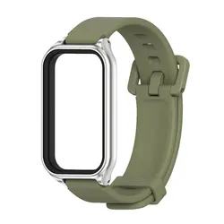 Enhanced Fitness Tracker Wristband Bracelet Replacement Strap, Adjustable Smart Watch Accessory, Durable Sports Band, Comfortable and Stylish Design for Xiaomi 8 Active (Army Green)