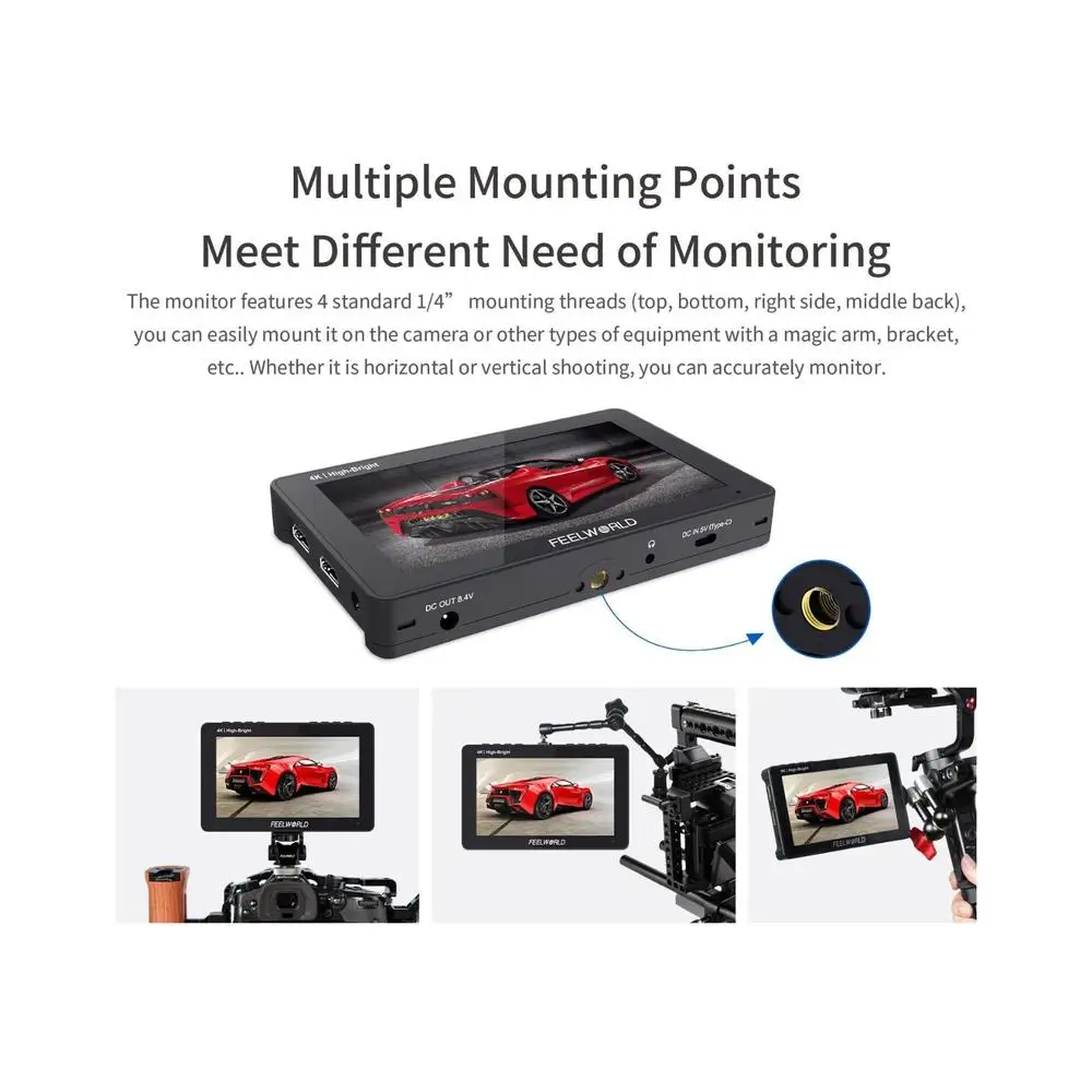 F6 Pro 5.5 Inch DSLR Camera Filed Monitor Touch Screen 1600nits Ultra Bright IPS