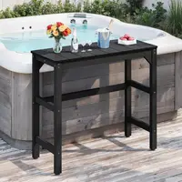 Outdoor Bar Table, 42" Weatherproof Patio Bar Height Counter Table, HIPS Material, Waterproof, for Outside, Garden, Backyard, Ba 5