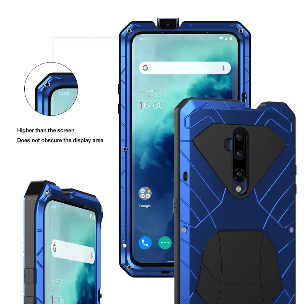 Original Imatch Aluminum Metal Silicone Shockproof Cover For Oneplus 7t Pro Protector Hard Heavy Duty Iphone Fundas Shell