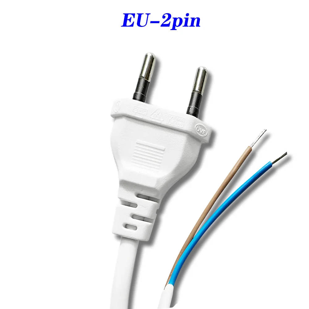 전기 선풍기 진공 식기 세척기용 전원 익스텐션 코드, EU 재배선 케이블 플러그, 1.8m 0.75 mm², 20 개