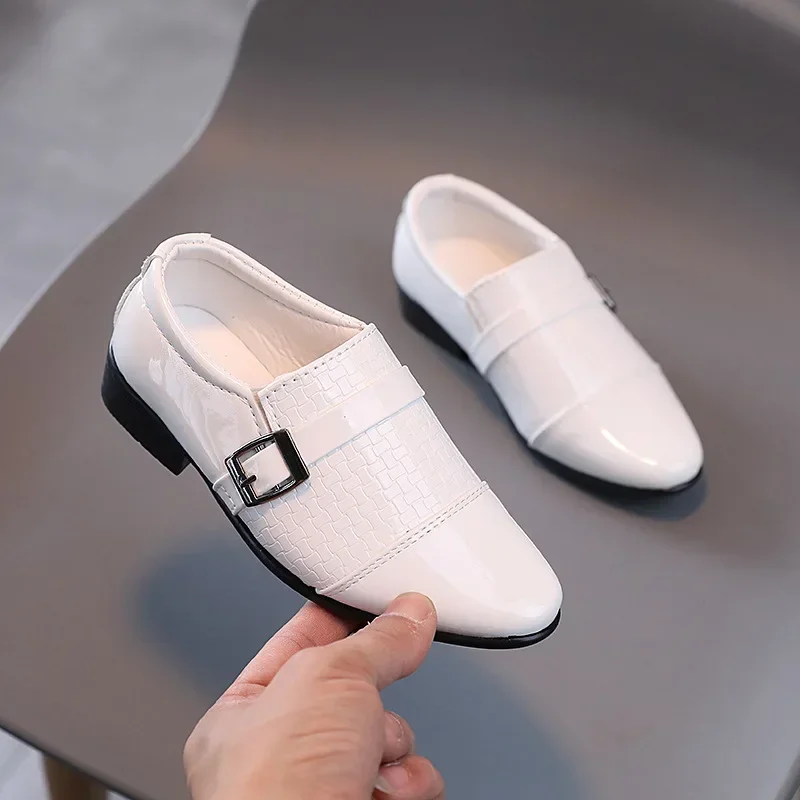 Kids shoes leather shoes Children Shoes Fashion Leather Kids Students Soft Bottom Performance Shoes Boys Loafers Slip-on Toddler Party Dress