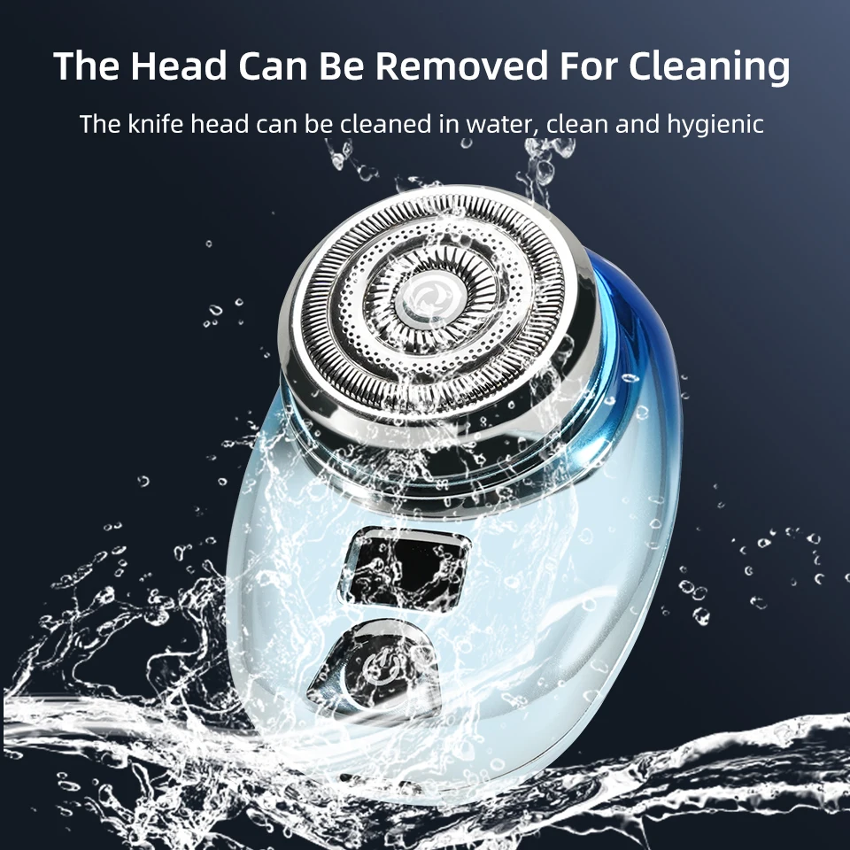Mini Electric Razor Wet and Dry Washable Fast Charging Digital Display Portable Electric Shaver 1 Hour Charge Time Upgrade Electric Shaver Razor Blade Shaver Blade Head Electric Shaver Head