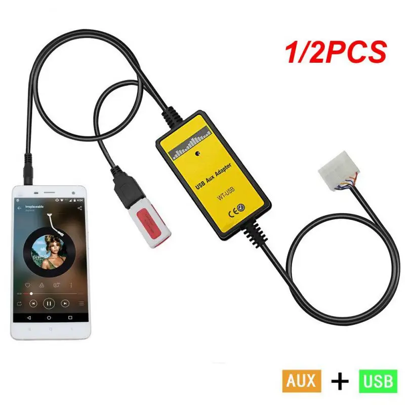 

1/2PCS Moonet Car Audio MP3 Input USB AUX Adapter Changer for Honda Accord S2000 Civic CR-V Acura MDX TSX
