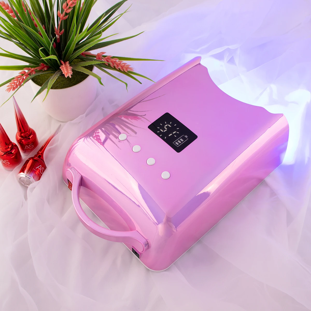 78W Cordless UV LED Nail Lamp Pro Cure Gel Rechargeable Battery Gradient Shell Nail Dryer For Curing Polish Light Wireless 4