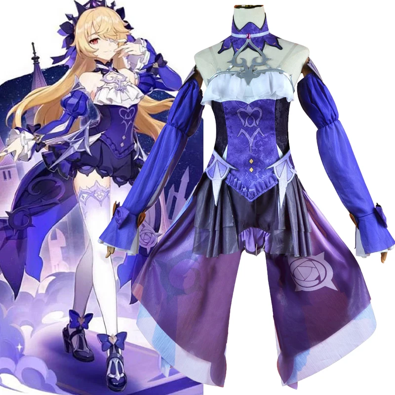 

Game Genshin Impact Cosplay Costumes Fischl Cosplay Ein Immernachtstraum Costume Uniforms Clothes Suits Dresses Outfits Wears