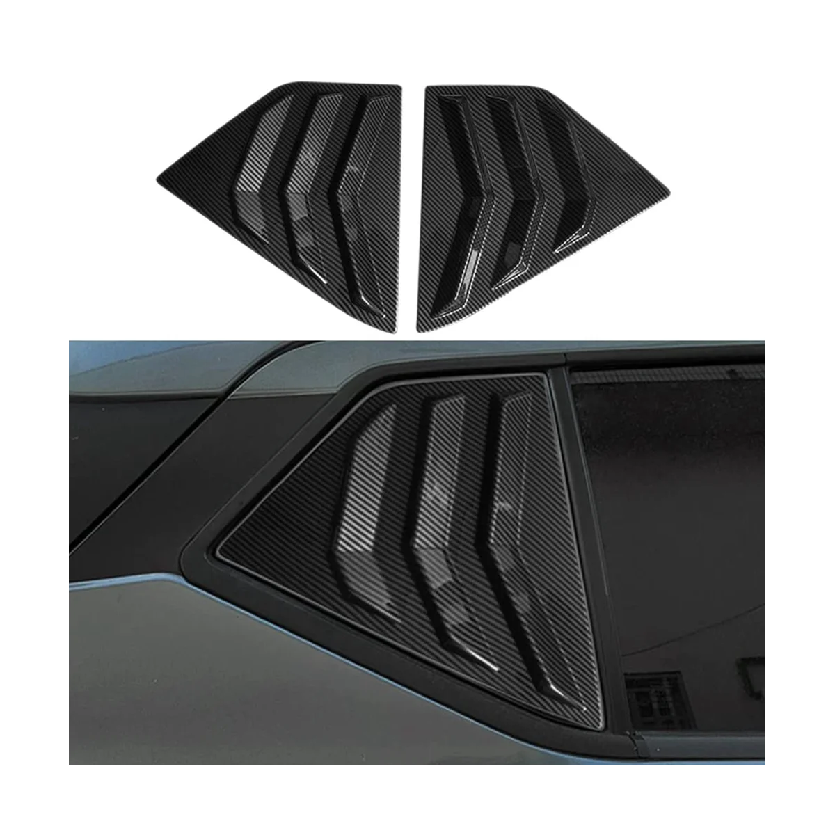

Накладки на задние боковые окна для Nissan Kicks 2018-2023, накладки на вентиляционное отверстие, аксессуары, углеродное волокно