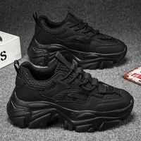 Men's Sporty Dad Shoes Spring New Style Casual Breathable Thick Bottom Mesh Upper Footwear Trendy Sneakers Comfortable Shoes