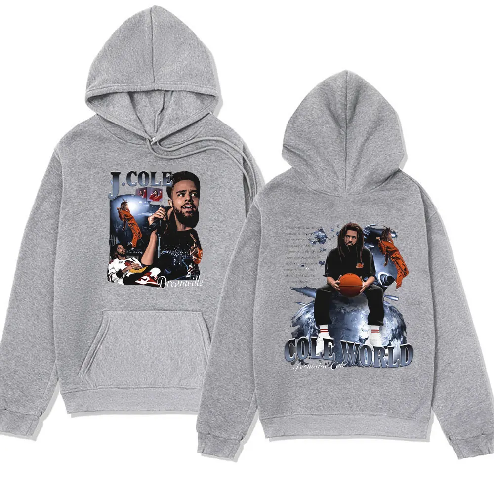 Rapper J Cole World Graphic Printed Hoodies Men Women's Punk Hip-hop Sweatshirts for Spring Oversized Tracksuit Hoodie Pullover