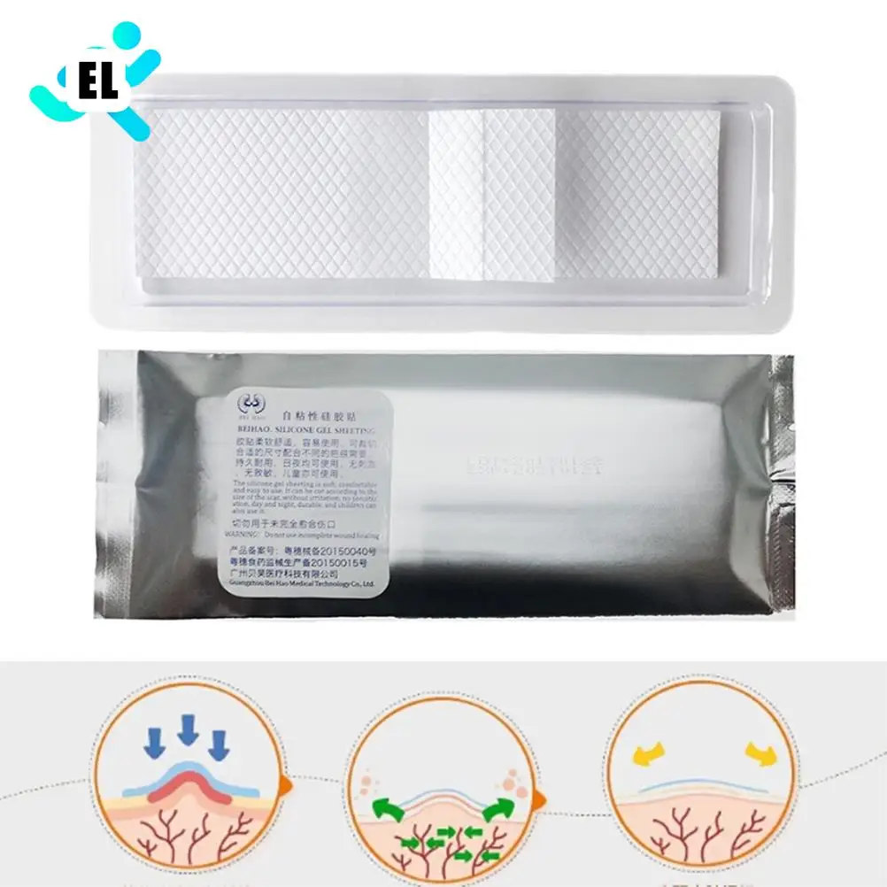 

1pc Scar Away Patch Silicone Gel Sheet Wound Marks Removal Cesarean Skin Scars Therapy Treatment 12cm X 3.5cm X 2mm
