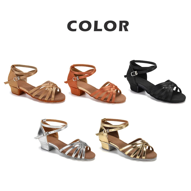 Girls Dance Shoes Kids Child Girl's Ballroom Latin Dance Shoes for Women Modern Jazz Dancing Shoes Training Shoes Salsa Sandals - 2