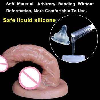 Soft Silicone Real Veins Snake Dildo Big Suction Cup Dick Anal Plug Sex Toy for Men Women Lesbian Vagina Masturbation Big Penis 4