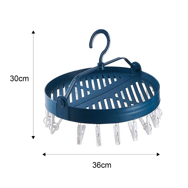 Műanyag Összecsukható Mosoda Szárító Állvány Nagy Teherbírású 360 ° -Os Forgó Fogasok Kalapok Sálak Kesztyű - Image 3