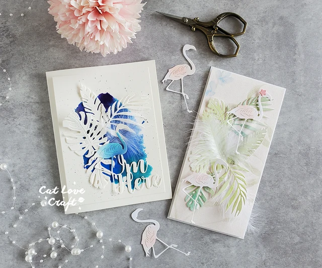 Metal 4 Spring Summer Flower Cutting Dies, Symmetry Pattern Floral 4 Leaf Die Cuts For Card
