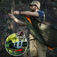 Portable Outdoor Garden Quick Open Anti-Rollover Mosquito Net Hammock Travel Camping Sleeping Hanging Hammock Swing Nature Hike 4