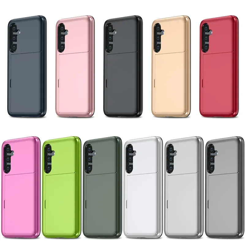 Premium Wallet Cover Phone Case with Card Holder and Protective Sleeve
