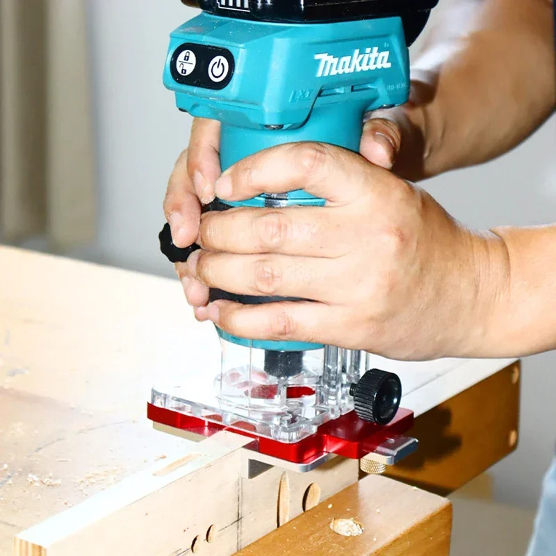 Woodworking 2-in-1 Slotted Invisible Fastener Slotting Bracket Router Base Mortising Jig Trimmer Router Tool Fastening Bracket