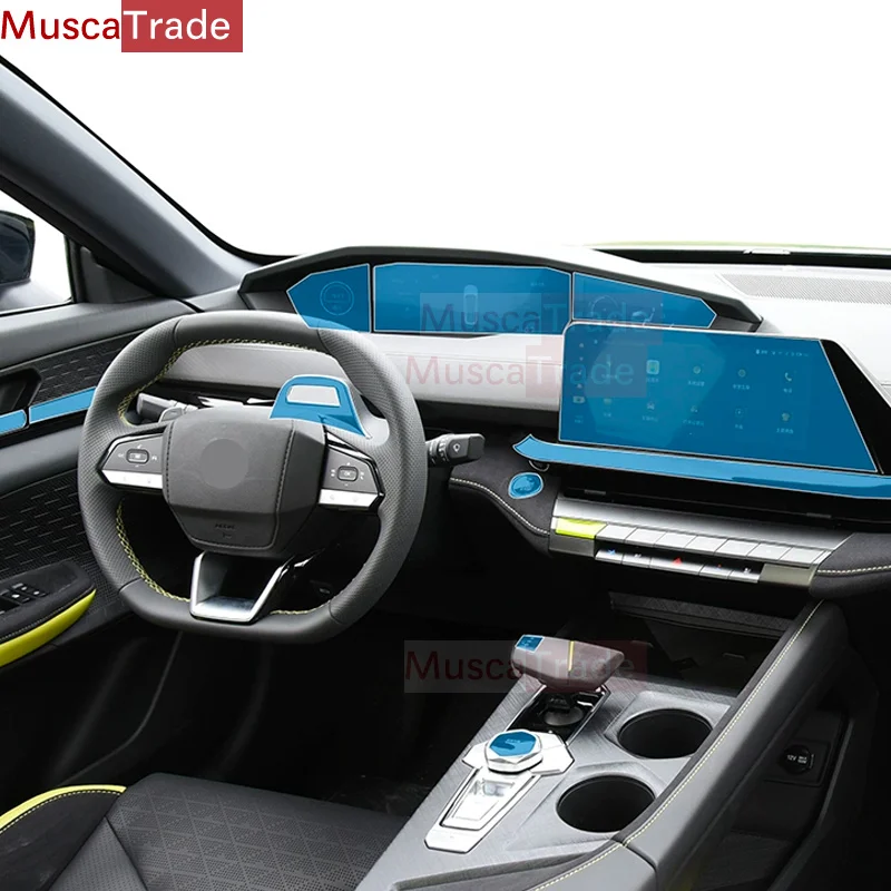 

For CHANGAN UNI-V UNIV 2021 2022 2023 Car Interior Center console Transparent TPU Protective Film Anti-scratc