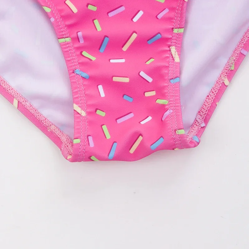 Children's Swimsuit Split 2 Pieces Swimming Suits Girl Bikini Set Flouncing Baby Briefs Swimsuit Girl Swimwear Kids 5-14 Years - 4