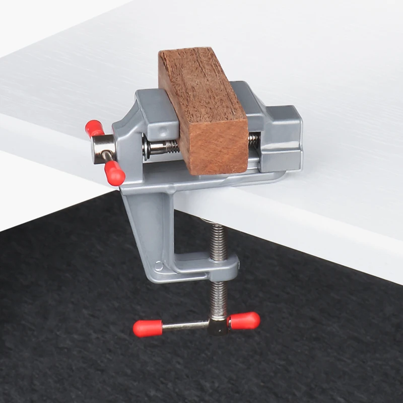 Mini Bench Vise Muliti-Funcational 3.5" Aluminum Miniature Small Jewelers Hobby Clamp On Table Flat Pliers Tool Vice