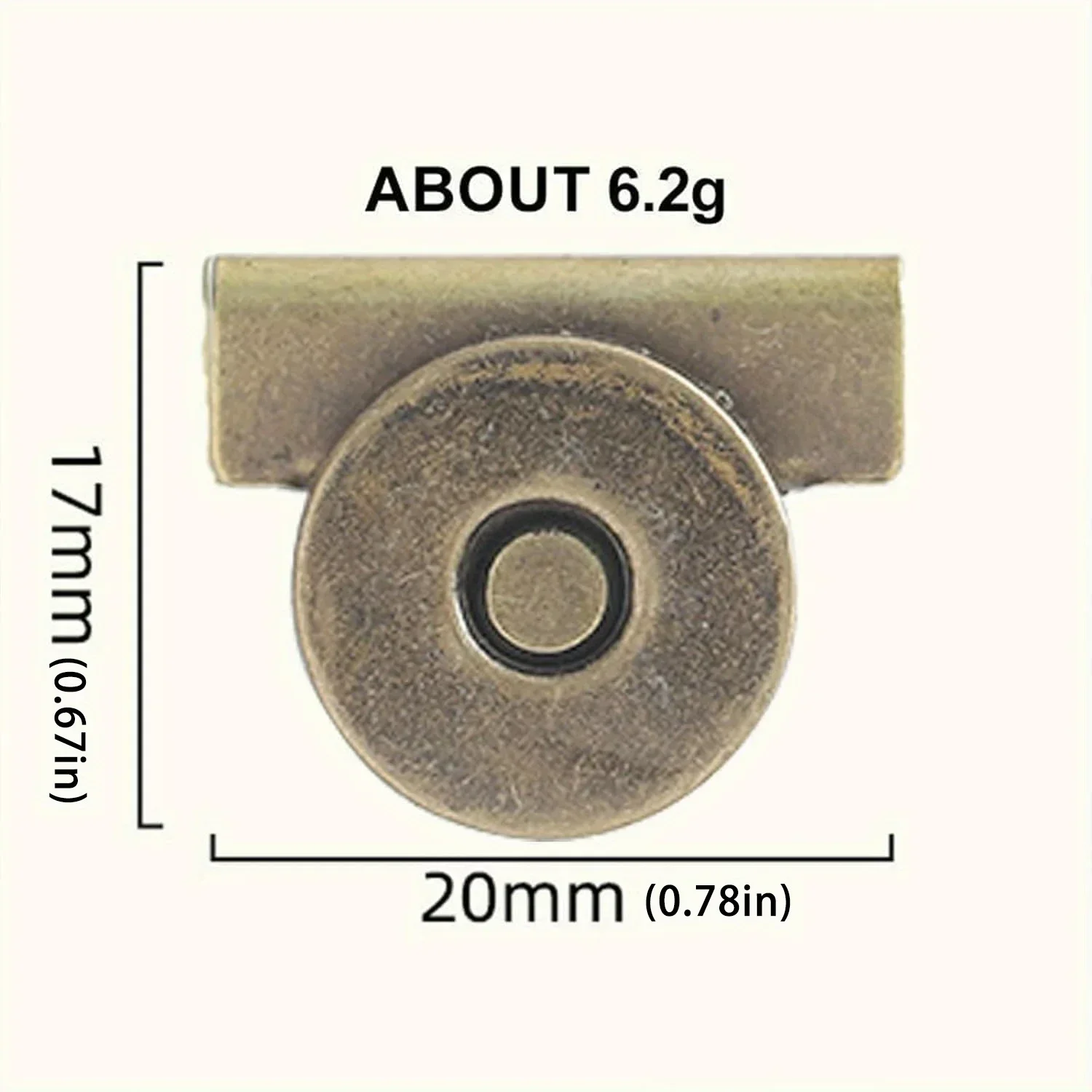 Snap Buttons 5Pairs Metal Seamless Magnetic Buckle Clasp for Tote Bags Clothing DIY Crafts No-Sewing Clip for Purse