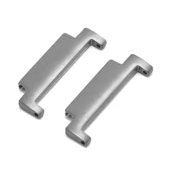 Universal Quick Release Watch Band Strap Adapters with Spring Bar Connectors - Set of 2 - 20 - 20mm (Silver)