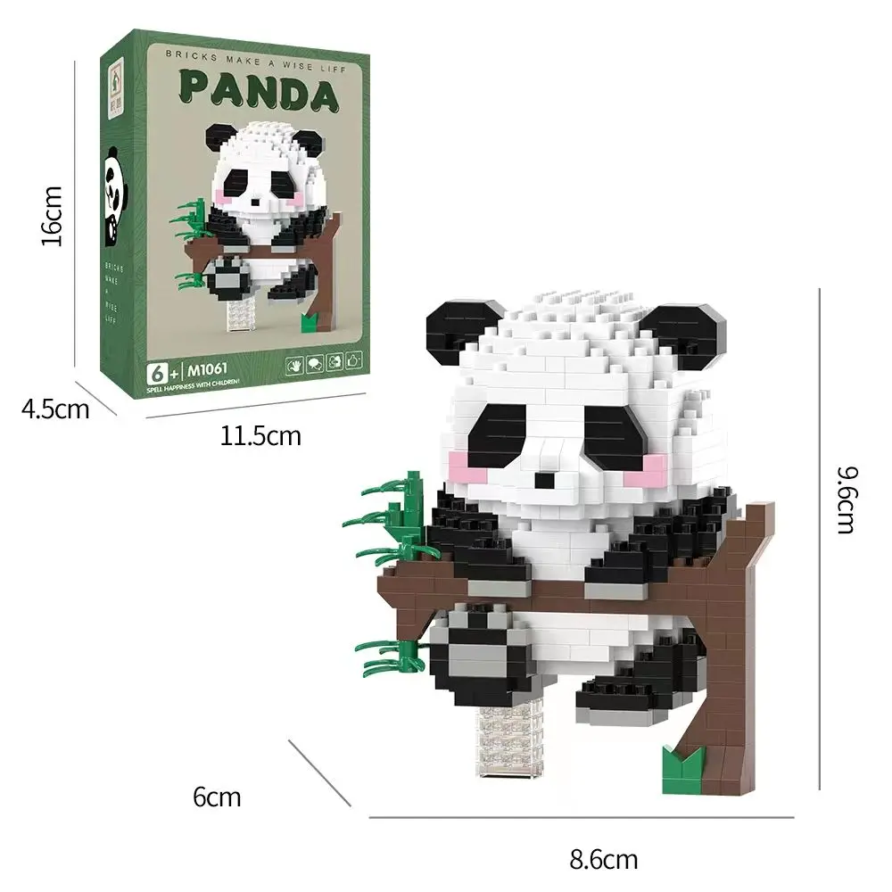 NEW 18 Styles Panda Micro Blocks Building Set Cute Panda Animal Models Kit DIY Assembly Bricks Kids Birthday Christmas Gift