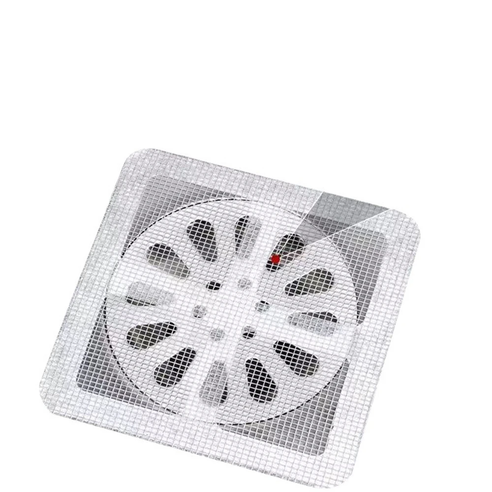 6pcs Drain Filter Hair Catcher Sticker Disposable Shower Hair Stopper Durable Mesh Floor Sink Filter floor drain filter