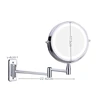 Wall Mounted Folding Arm Extend Bathroom Mirror With LED Light 10X Magnification Double Side Touch Dimming Makeup Mirrors 4