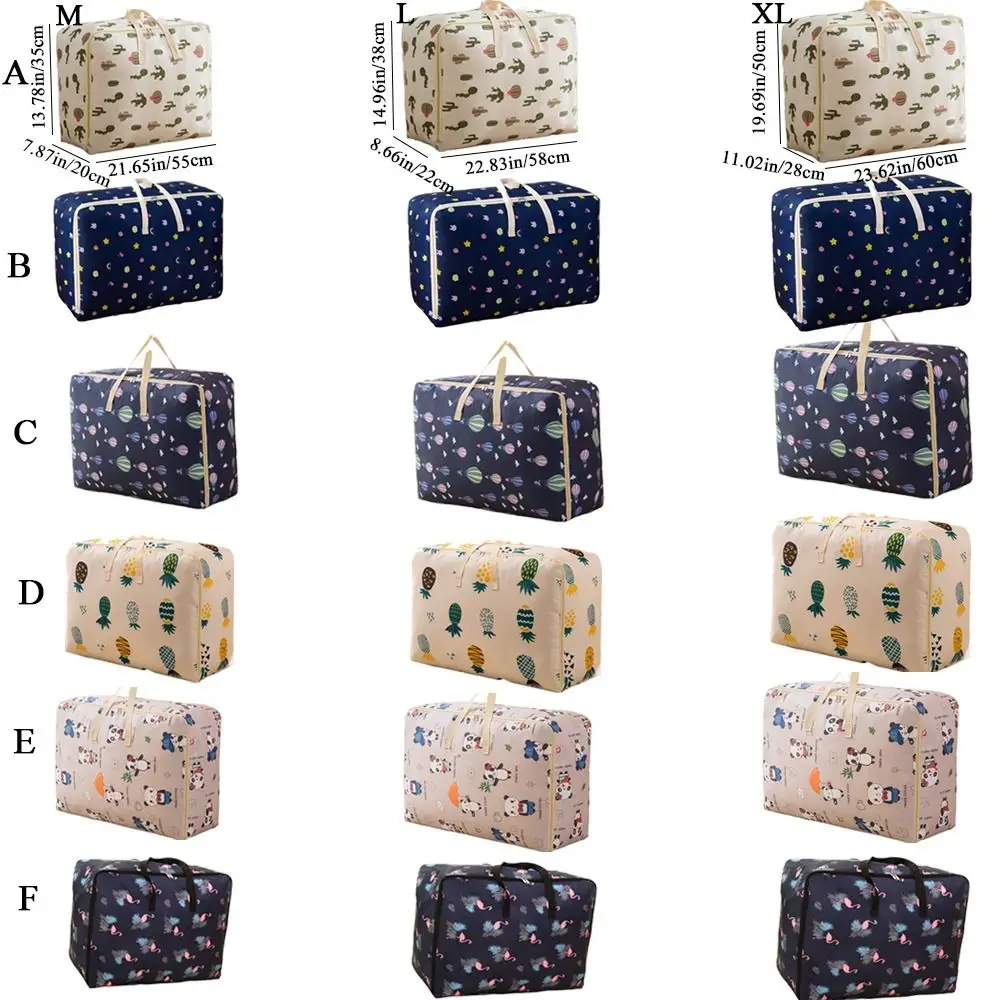 Zipper Clothes Quilt Storage Bag Oxford Cloth Wear-Resistant Moving Luggage Packing Bag Foldable Waterproof Travel Storage Bag 6