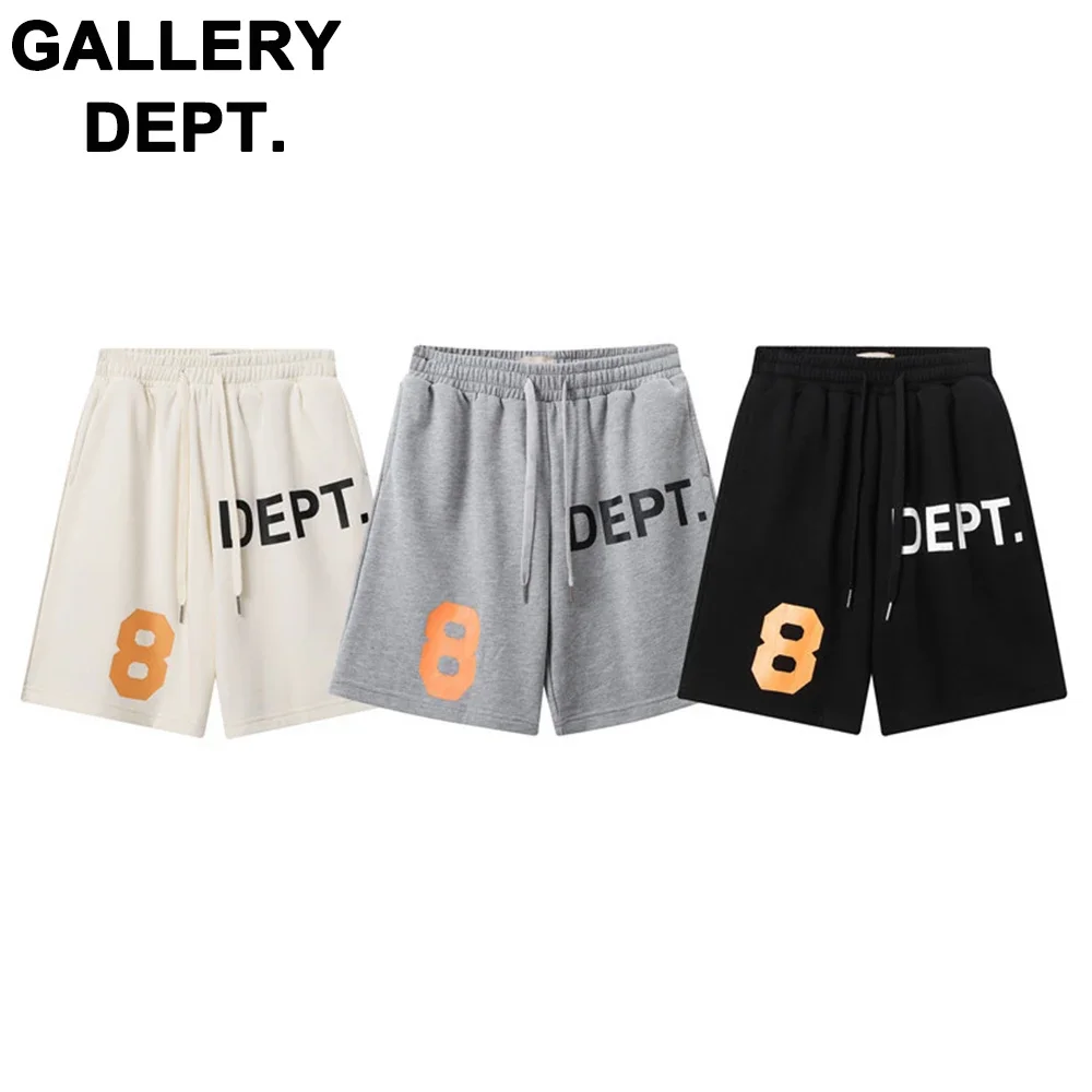 

2024 Summer GALLERY DEPT High Street Letters LOGO Men And Women Solid Color Shorts Five-part Pants