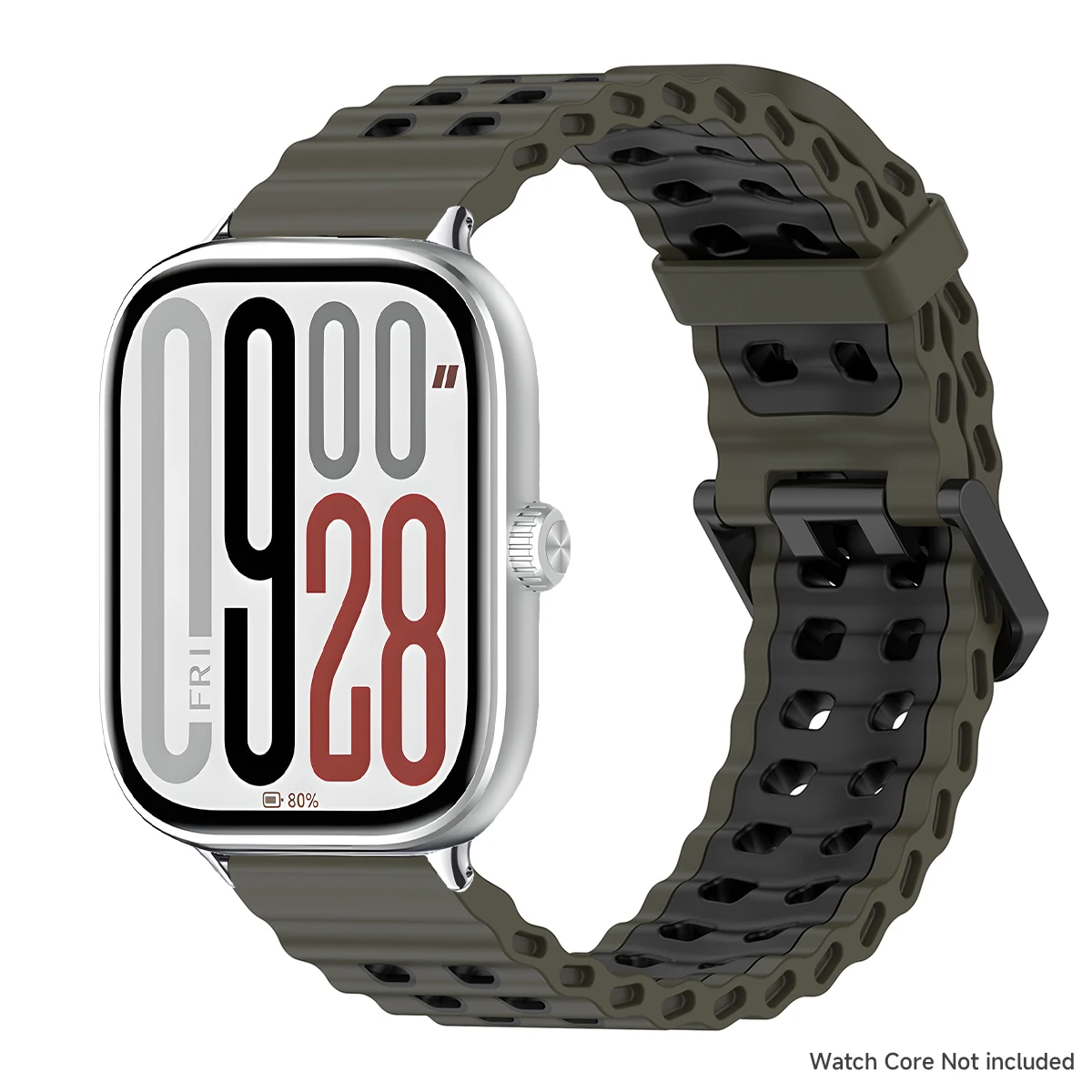 Two-Tone Breathable Silicone Sport Wristband Strap