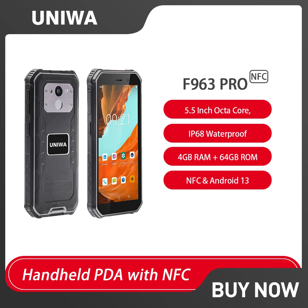 

Смартфон UNIWA F963 Pro защищенный, на базе Android 13, экран 5,5 дюйма, Восьмиядерный, 4 Гб ОЗУ + 64 Гб ПЗУ, 5050 мАч