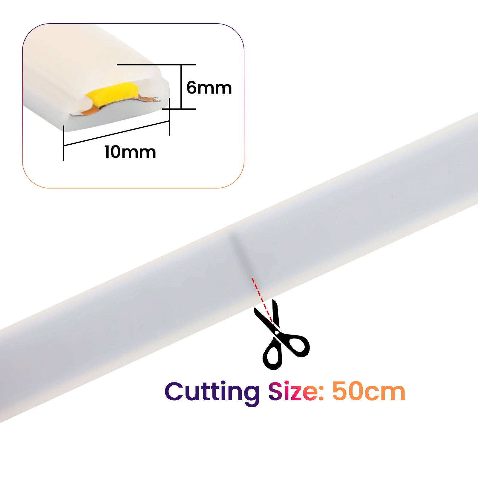 COB LED 스트립 220V 방수 고휘도 288LED/m LED 스트립 (스위치/디머 및 플러그 포함) 가정 정원 장 플렉시블 테이프