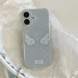 Charming Blue Polka Dot Wings Phone Case for Oppo A36 4G (YSK - CC260518P1)