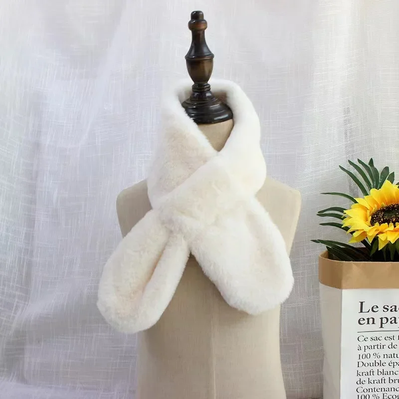 Rabbit Fur Scarf Children Boys Girls Winter Rabbit Fur Scarf