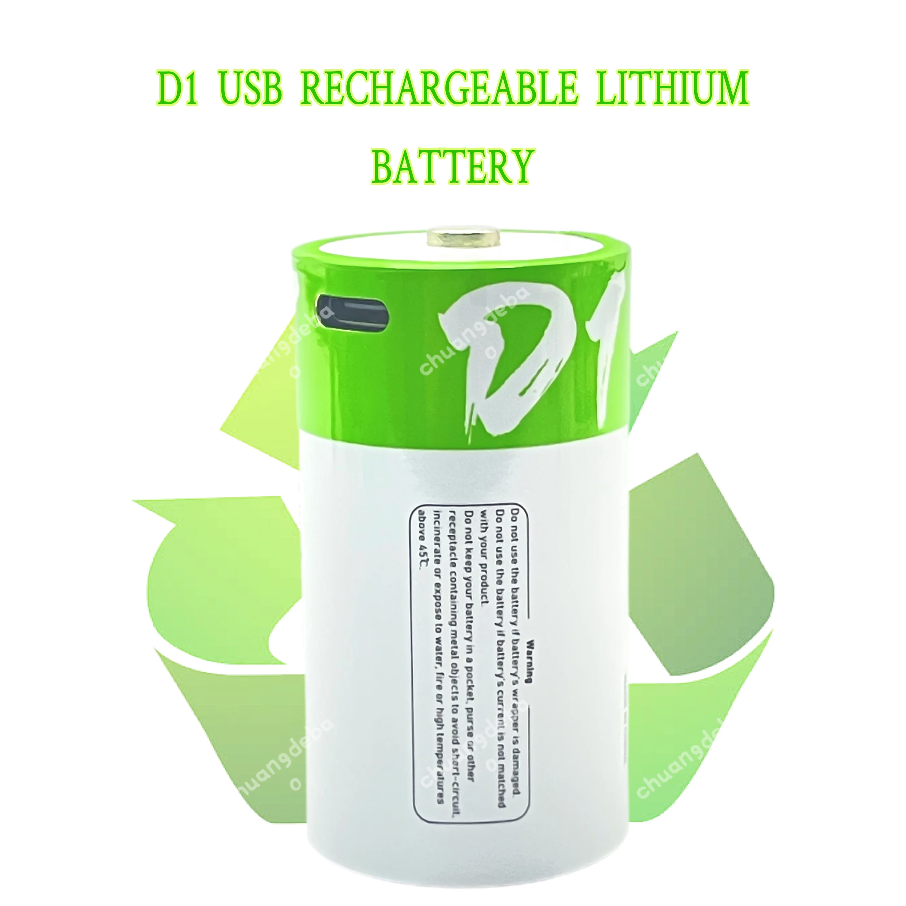 

Fast charging 12000 megawatt hours, USB rechargeable battery for gas appliances, LR20 lithium-ion battery, 1.5V, flashlight