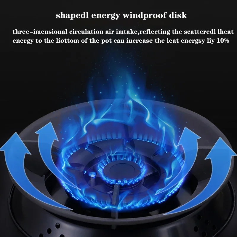 A16 Dual-Burner Gas Stove/ Table Embedded Dual-Purpose 4.5KW Fierce Fire Gas Stove/Electronic Pulser/Toughened Glass Panel