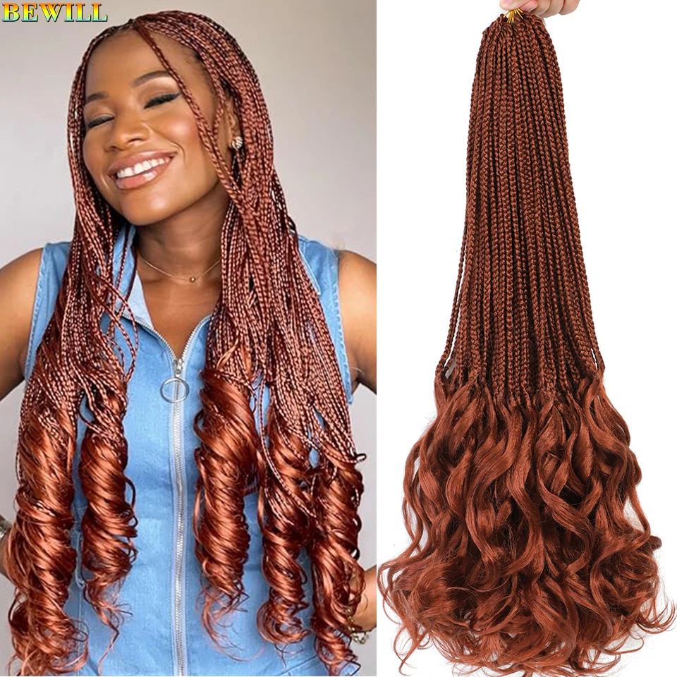 Ombre Brown to Blonde French Curl Crochet Braids 14”18”24” Bouncy Hair Synthetic French Curly Braiding Hair for Black Women Kids 4