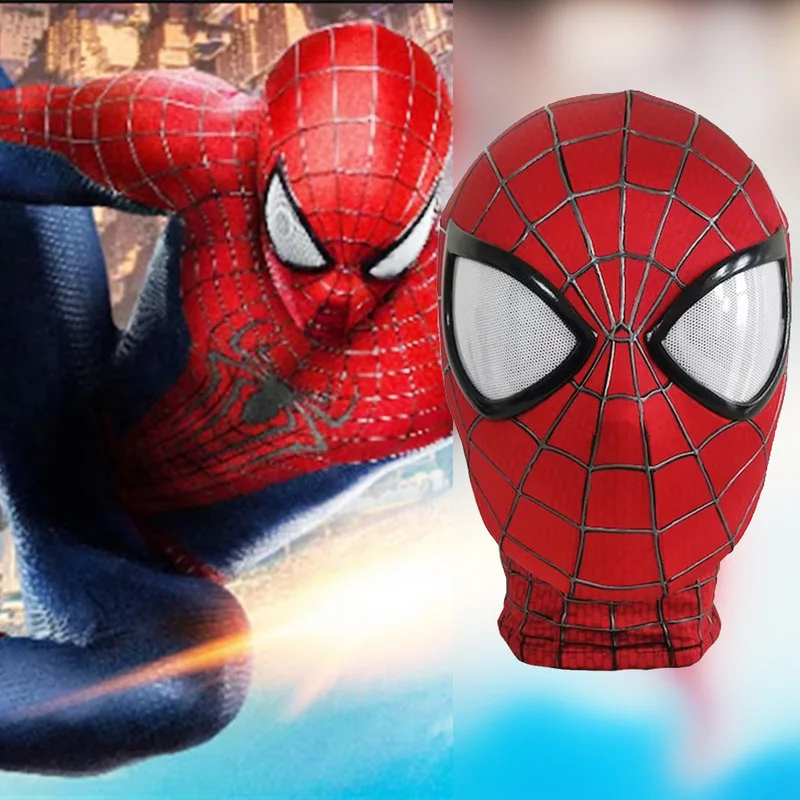 New Marvel The Amazing Spider-Man 2 Mask Con Faceshell 3D Rubber Net 1:1 3D Spiderman Mask Regali Di Natale Per Bambini