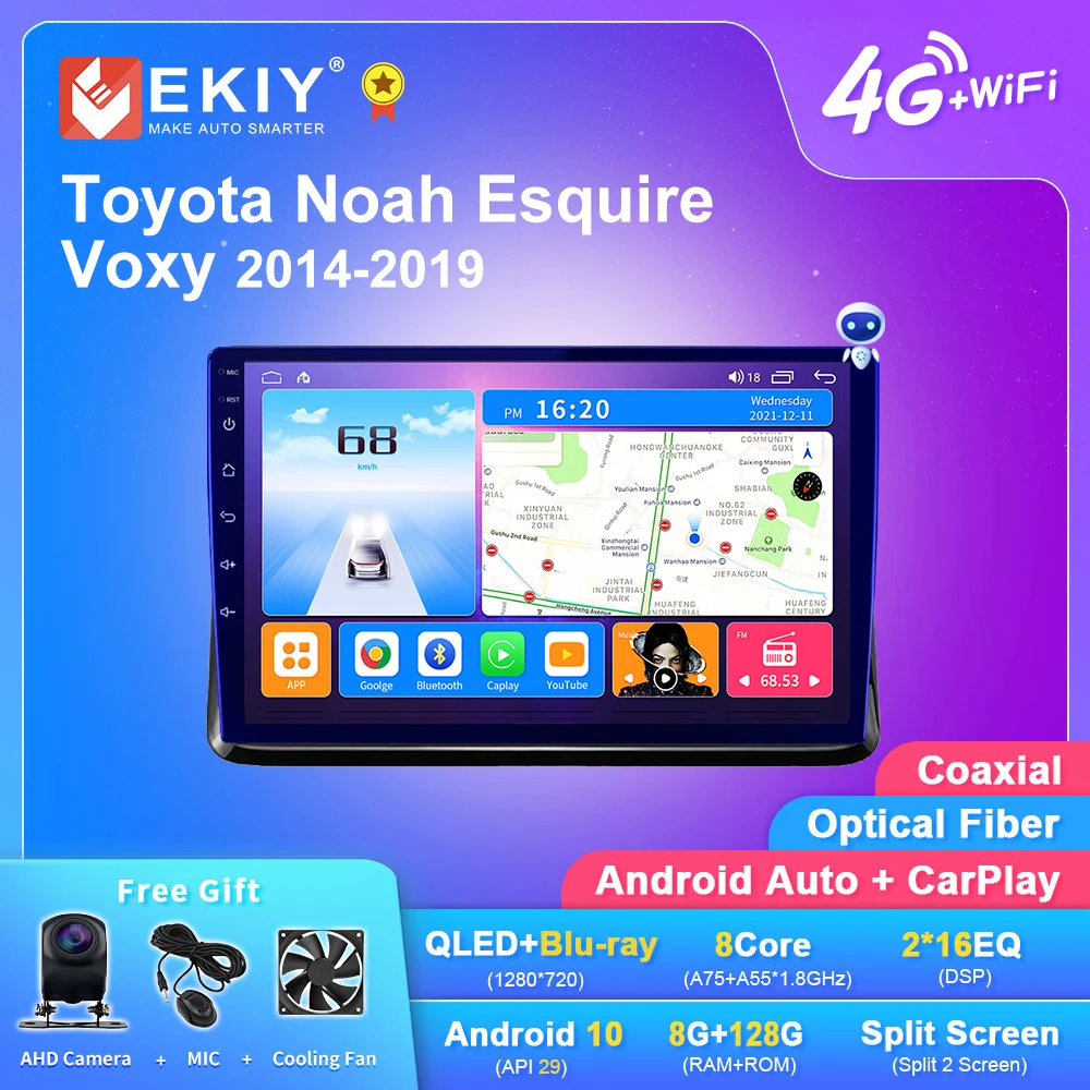 

EKIY T7 QLED DSP Android 10 Auto Radio For Toyota Noah Esquire Voxy 2014-2019 Stereo Car Multimedia Player 2din Carplay GPS Navi